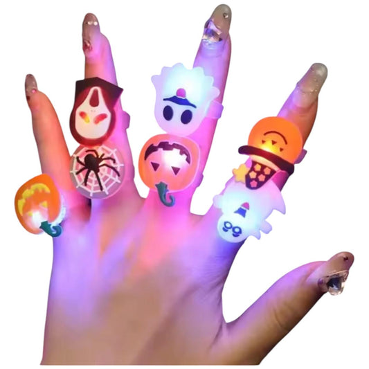 Anillos LED de Halloween encendidos
